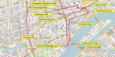 Карта на Ротердам прошетка 